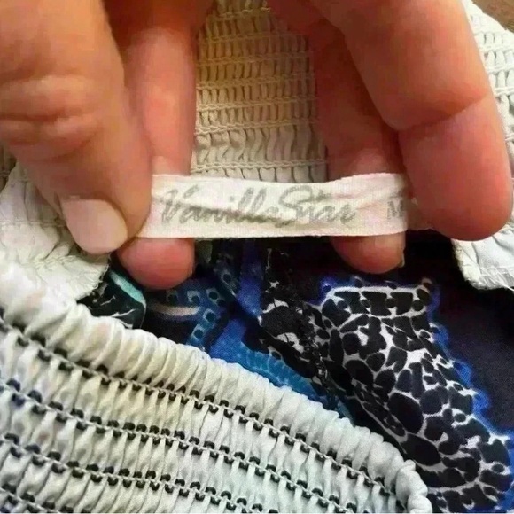 Vanilla Star Blue and Black Wide Leg Pants - Picture 2 of 6